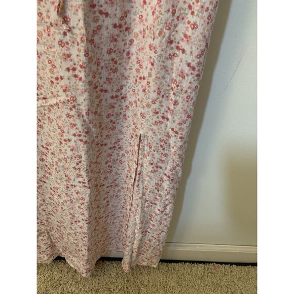 Aeropostale Floral Dress Small Pink Y2K Smocked Cottage Boho Ditsy Coquette - Picture 3 of 8